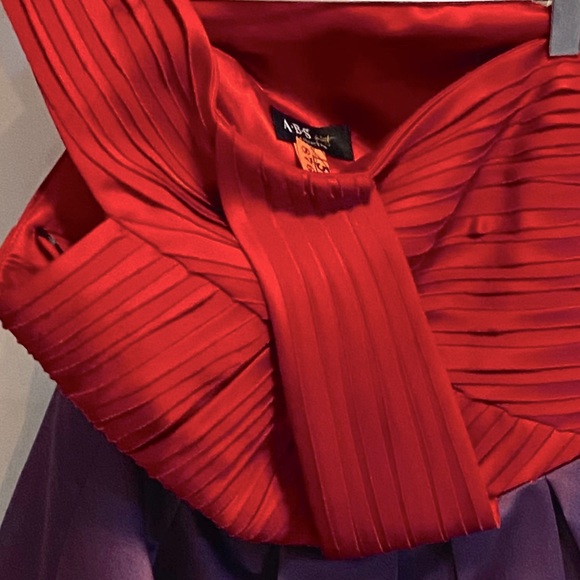 Festive Red & Purple A.B.S Dress For Holiday Cards - Picture 8 of 16